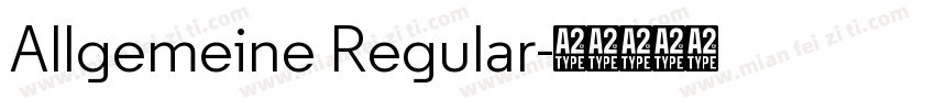 Allgemeine Regular字体转换